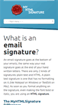 Mobile Screenshot of myhtmlsignature.com